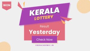 Kerala Lottery Result Yesterday