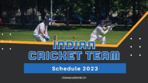 Indian Cricket Team Schedule 2023
