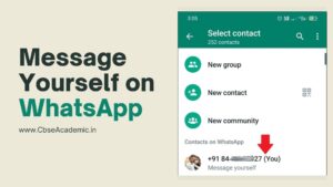 Message Yourself on WhatsApp